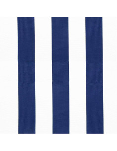 Ligstoel doek - Wit en marineblauw 2