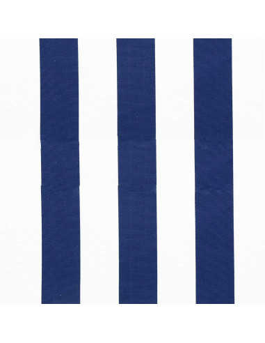 Ligstoel doek - Wit en marineblauw