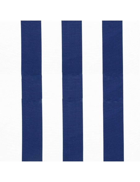 Ligstoel doek - Wit en marineblauw