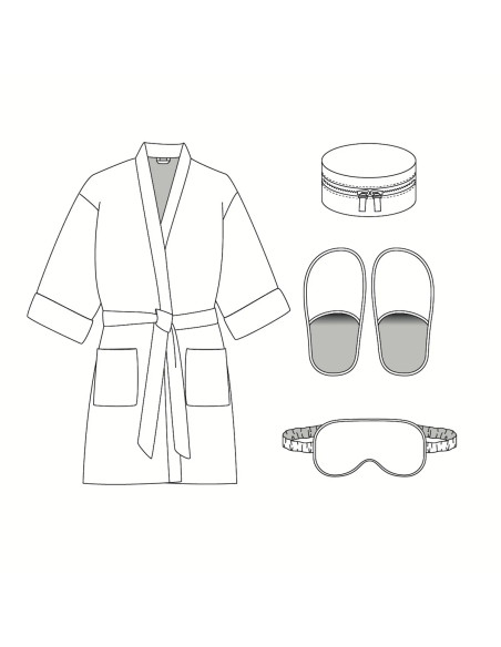 Kimono patroon en badset Alexandrie - Ikatee
