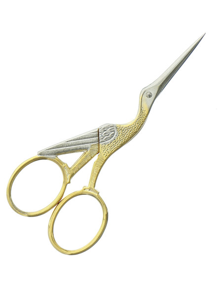 Alpen borduurschaar ooievaar 9 cm