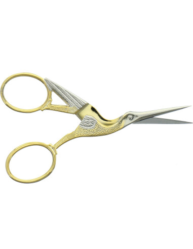 Alpen borduurschaar ooievaar 9 cm