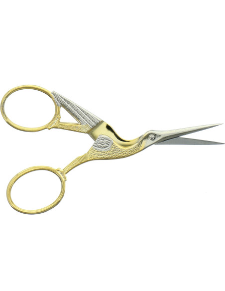 Alpen borduurschaar ooievaar 9 cm