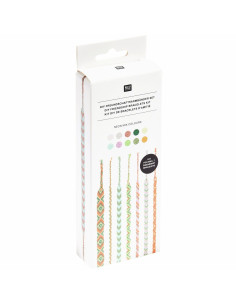 Braziliaans armband kit - Neon mix kleuren