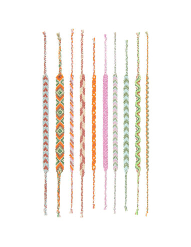 Braziliaans armband kit - Neon mix kleuren