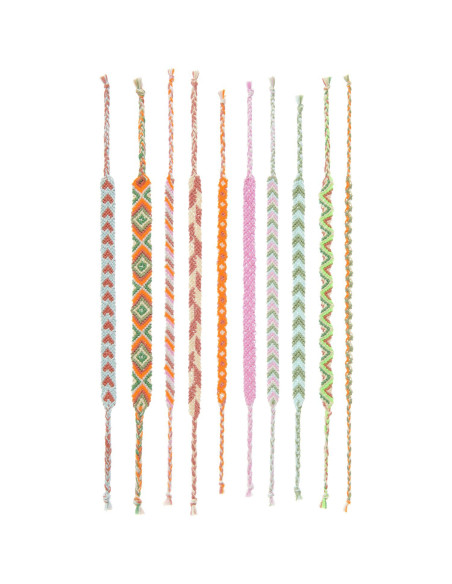 Braziliaans armband kit - Neon mix kleuren