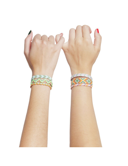 Braziliaans armband kit - Neon mix kleuren