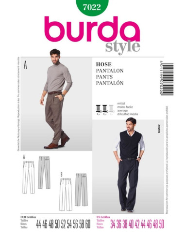 Broekpatroon - Burda 7022