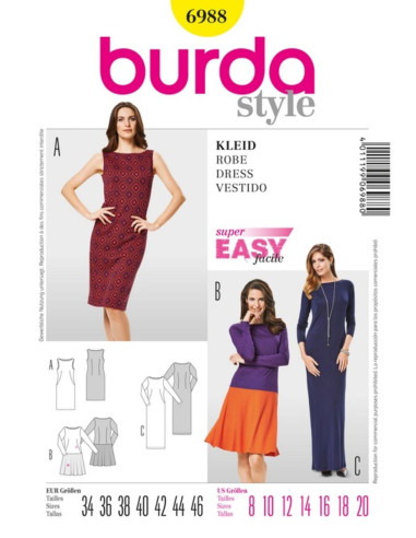 Jurkpatroon - Burda 6988