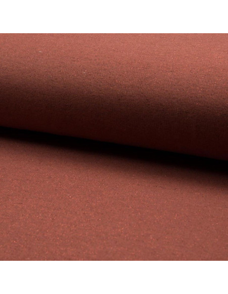 Glitter sweaterstof - Terracotta