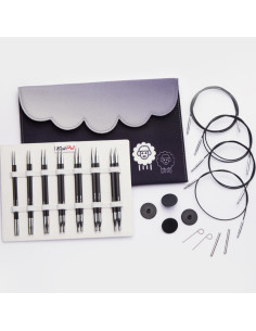KnitPro carbon cirkelvormige breinaalden etui
