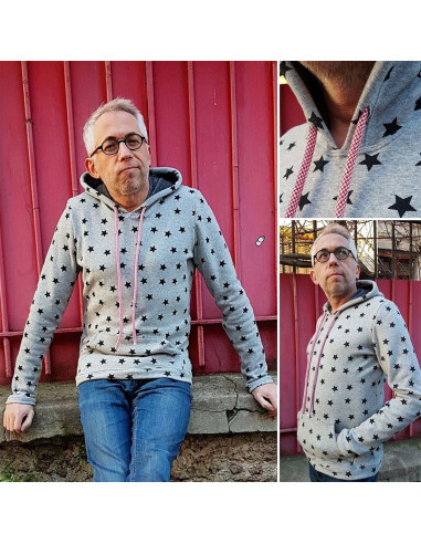 Sweatshirt patroon voor heren De Casual - Les BG