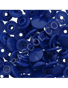 Zakje met 25 KAM ronde harsdrukknopen - Marineblauw