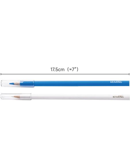 Set de 2 crayons craies couture effaçables à l'eau - Blanc et bleu