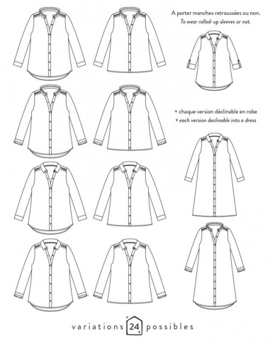 Azur blouse of jurk patroon - Atelier Scämmit