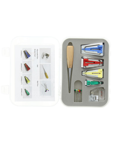 Deluxe biaisapparaatset 6-in-1 met priem en voetje