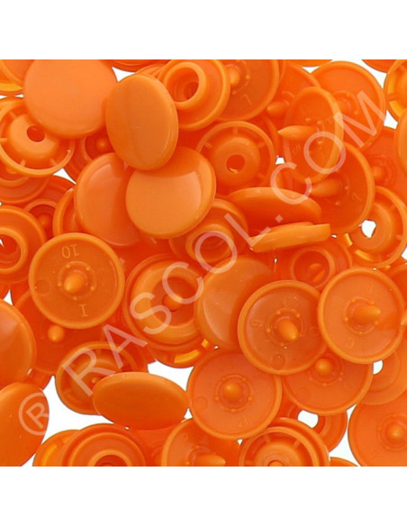 Zakje met 25 ronde KAM-harsdrukknopen - Oranje
