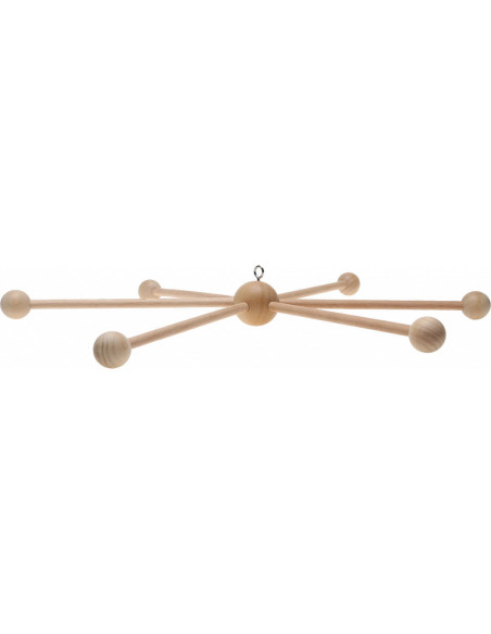 Houten mobiel voor baby - 6 takken