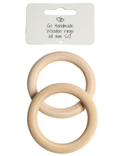 Houten ringen voor rammelaars en mobiles 68 mm