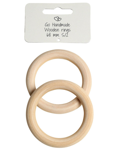 Houten ringen voor rammelaars en mobiles 68 mm