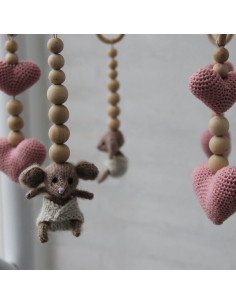 Houten kralen voor rammelaars, speenkoord voor baby's