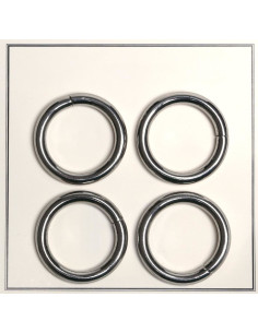Gebroken ringen voor tassen 30 mm - Zilver