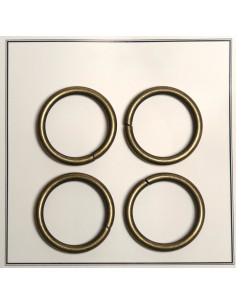 Gebroken ringen voor tassen 30 mm - Brons