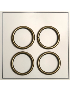 Gebroken ringen voor tassen 28 mm - Brons