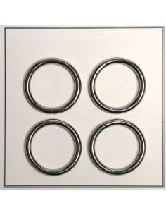 Gebroken ringen voor tassen 28 mm - Zilver