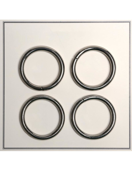 Gebroken ringen voor tassen 28 mm - Zilver