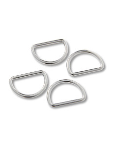 Doos met 4 D-ringen - Zilver 25 mm 2