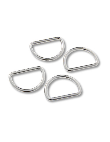 Doos met 4 D-ringen - Zilver 25 mm