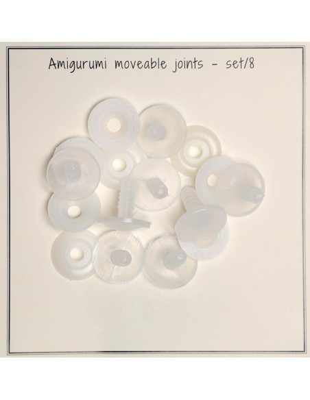 Set van 8 beweegbare gewrichten 20 mm voor amigurumi's