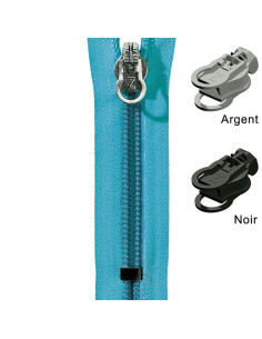 Vervangende schuifbare cursor ZlideOn 10C voor rits met spiraalvormige nylon tanden