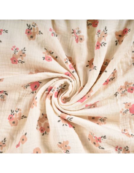Tissu double gaze imprimé - Molisa