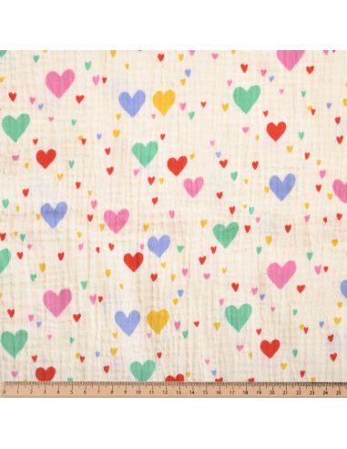 Tissu double gaze imprimé - Tiamo