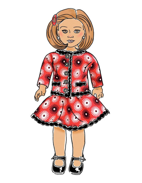 Patroon voor poppenkleding 46 cm - Butterick 6645