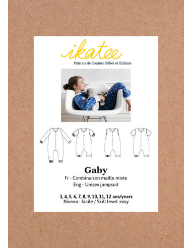 Patroon uniseks combipyjama Gaby - Ikatee