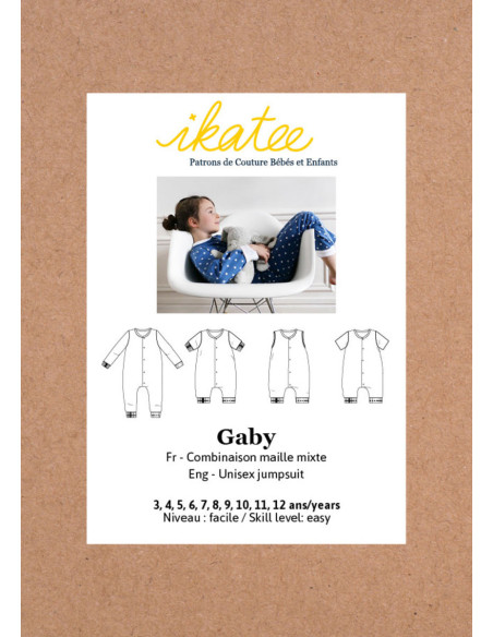 Patroon uniseks combipyjama Gaby - Ikatee