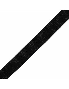 Glanzende katoenen riem voor tas - Zwart 2