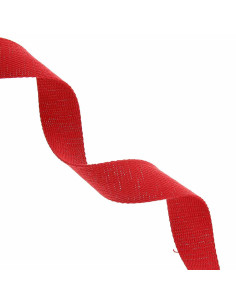 Glanzende katoenen riem voor tas - Rood