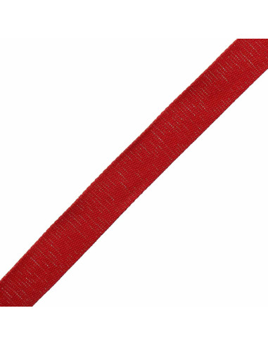 Glanzende katoenen riem voor tas - Rood