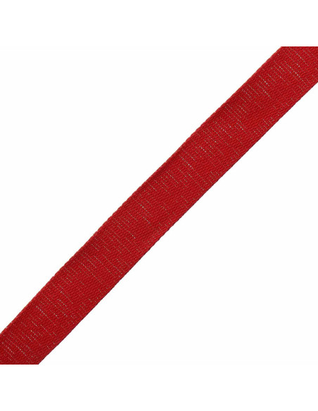 Glanzende katoenen riem voor tas - Rood