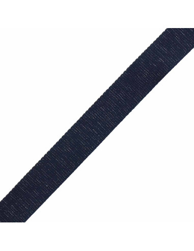 Glanzende katoenen riem voor tas - Marineblauw