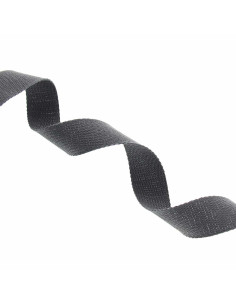 Glanzende katoenen riem voor tas - Antracietgrijs