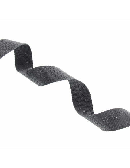 Glanzende katoenen riem voor tas - Antracietgrijs