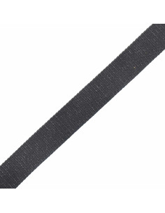Glanzende katoenen riem voor tas - Antracietgrijs 2