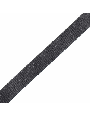 Glanzende katoenen riem voor tas - Antracietgrijs