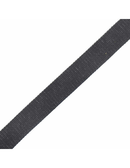 Glanzende katoenen riem voor tas - Antracietgrijs