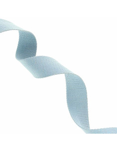 Glanzende katoenen riem voor tas - Hemelsblauw